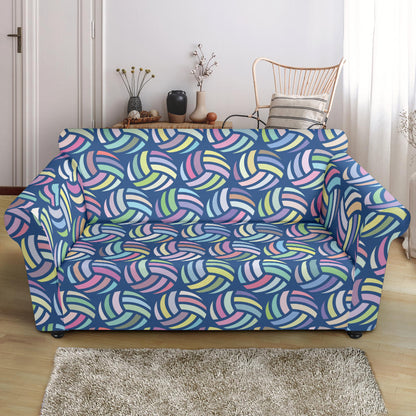 Volleyball Print Design LKS301 Loveseat Couch Slipcover