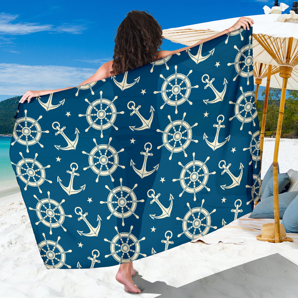 Anchor Pattern Print Design 01 Sarong Pareo Wrap