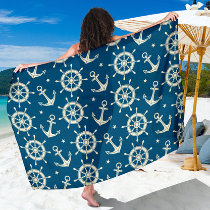 Anchor Pattern Print Design 01 Sarong Pareo Wrap