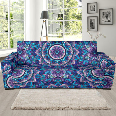 Mandala Pattern Print Design 04 Sofa Slipcover