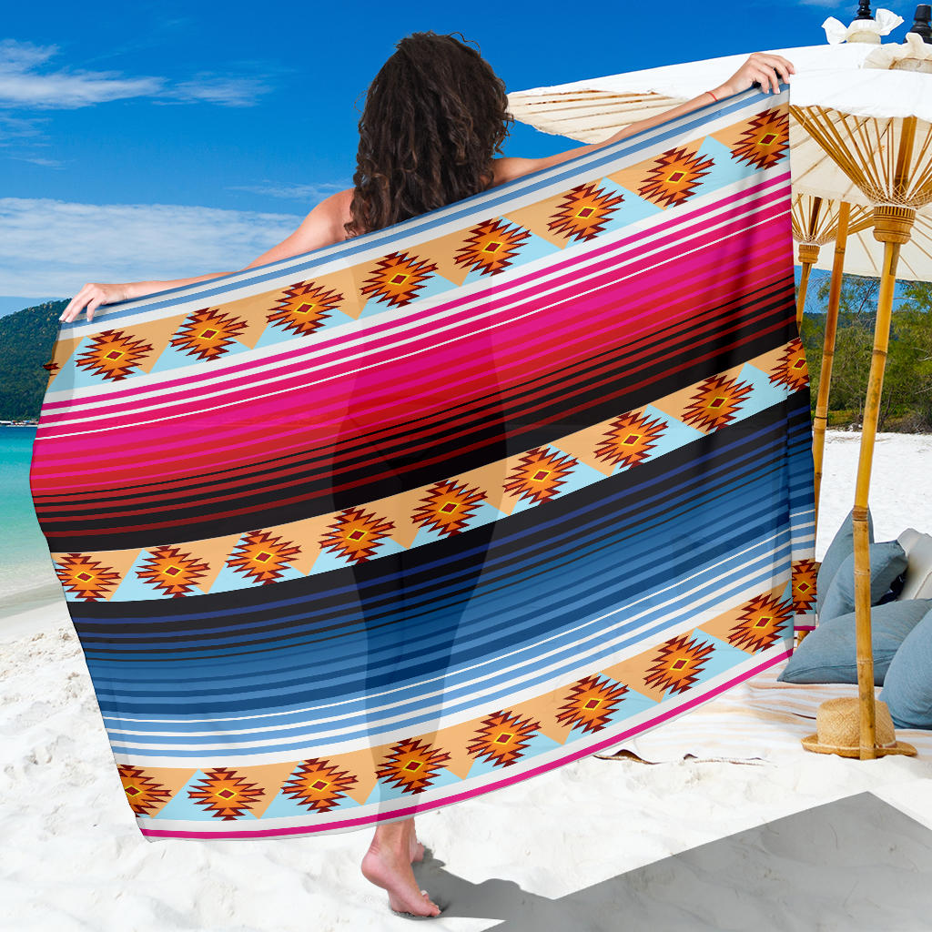 Mexican Pattern Print Design 03 Sarong Pareo Wrap