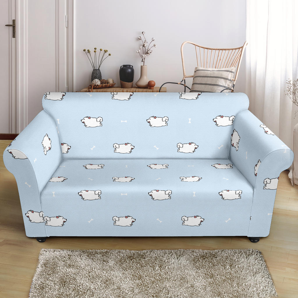 Samoyeds Print Design LKS302 Loveseat Couch Slipcover