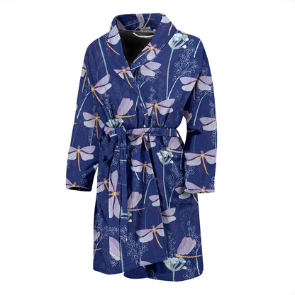 Dragonfly Print Design LKS401 Men Bathrobe