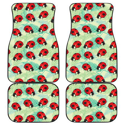 Ladybug Cute Print Pattern Car Floor Mats Front Back