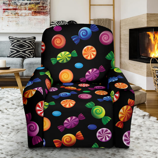 Candy Pattern Print Design 01 Recliner Slipcover with Pocket