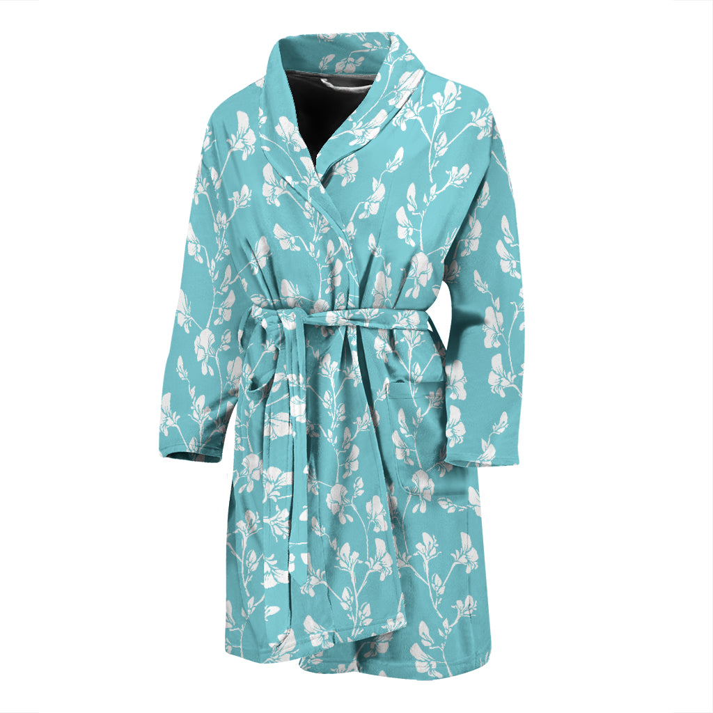 Sweet Pea Print Design LKS302 Men Bathrobe