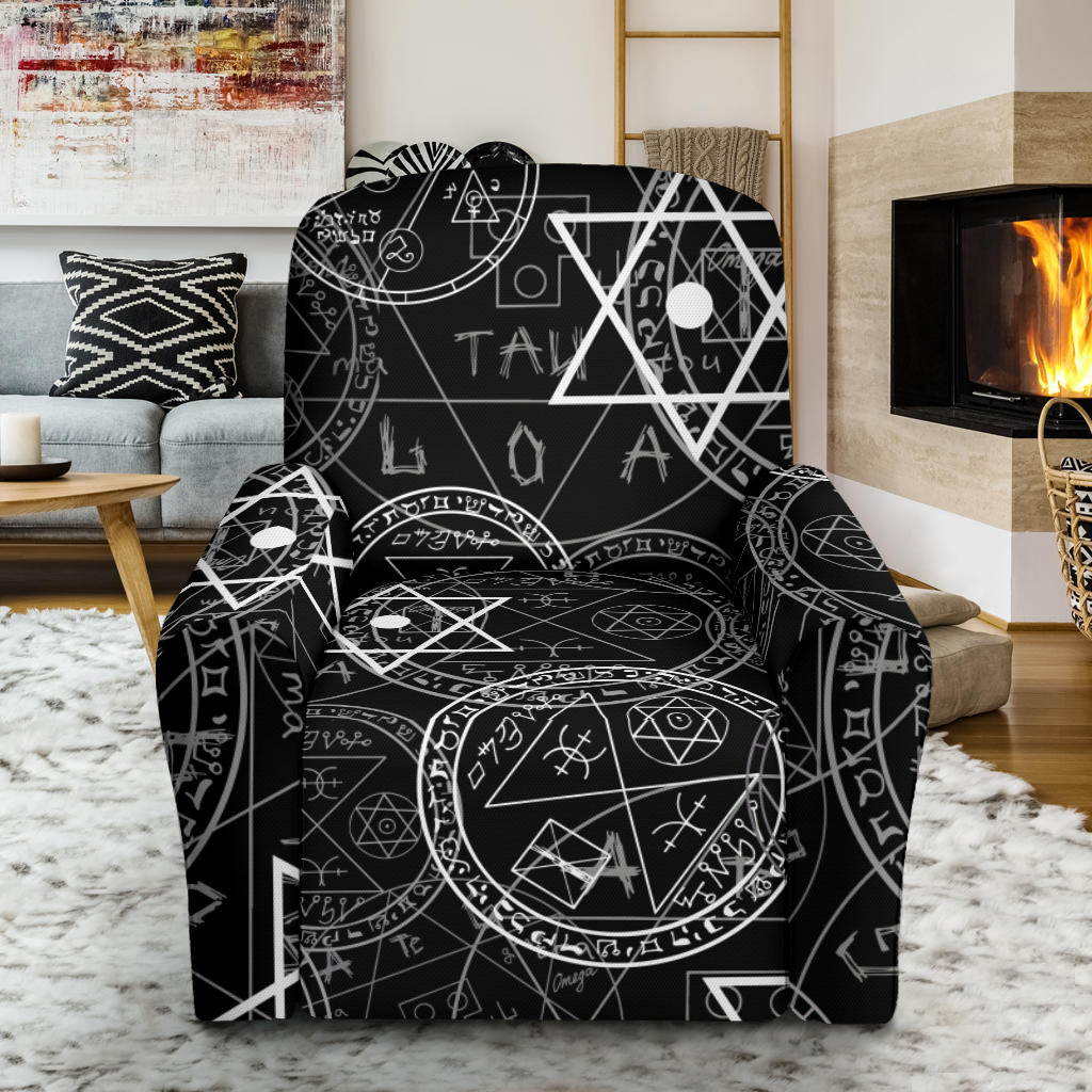Pentagram Pattern Print Design A01 Recliner Slipcover with Pocket