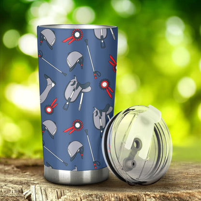 Equestrian Equipment Background Tumbler