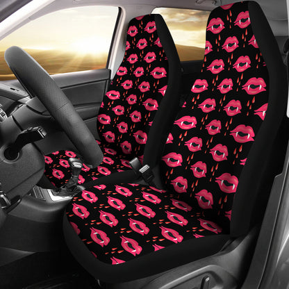 Vampire Lips Print Design LKS303 Car Seat Covers