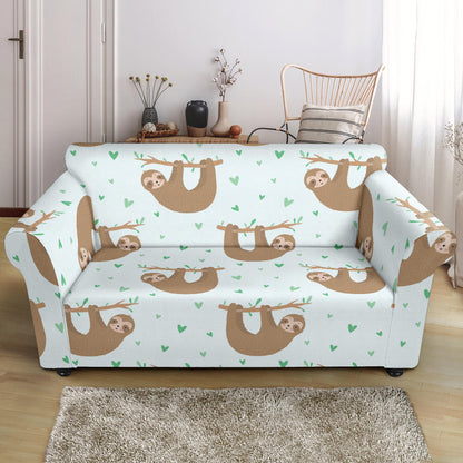Sloth Print Design LKS308 Loveseat Couch Slipcover
