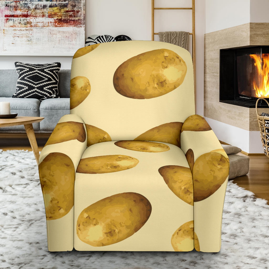 Potato Pattern Print Design A01 Recliner Slipcover with Pocket