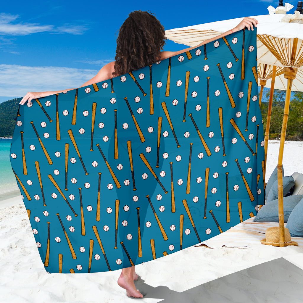 Baseball Pattern Print Design 01 Sarong Pareo Wrap