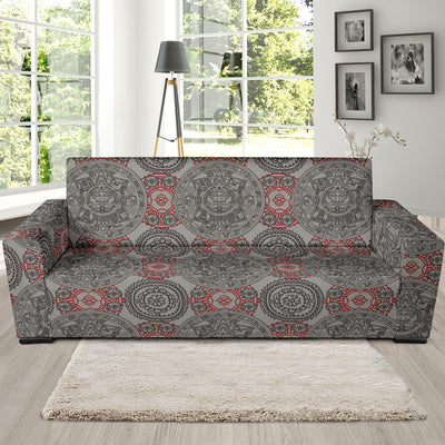 Calendar Aztec Pattern Print Design 04 Sofa Slipcover