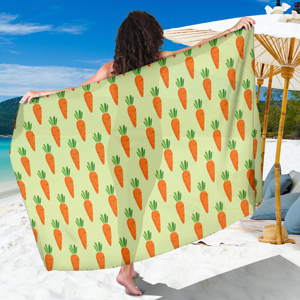Carrot Pattern Print Design 02 Sarong Pareo Wrap