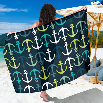 Anchor Pattern Print Design 03 Sarong Pareo Wrap