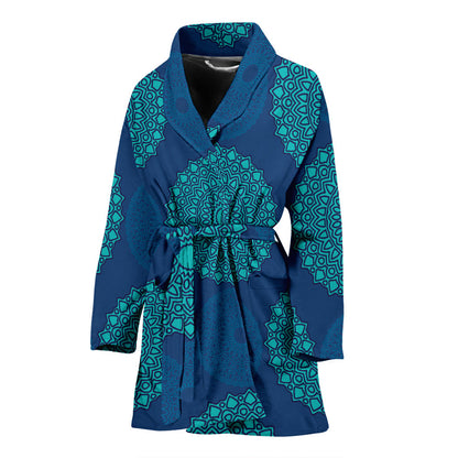 Medallion Pattern Print Design 04 Women Bathrobe