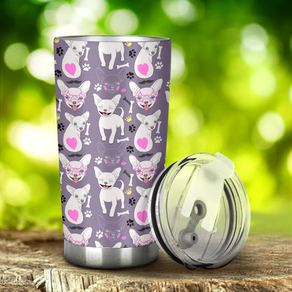 Chihuahua Happy Pattern Tumbler