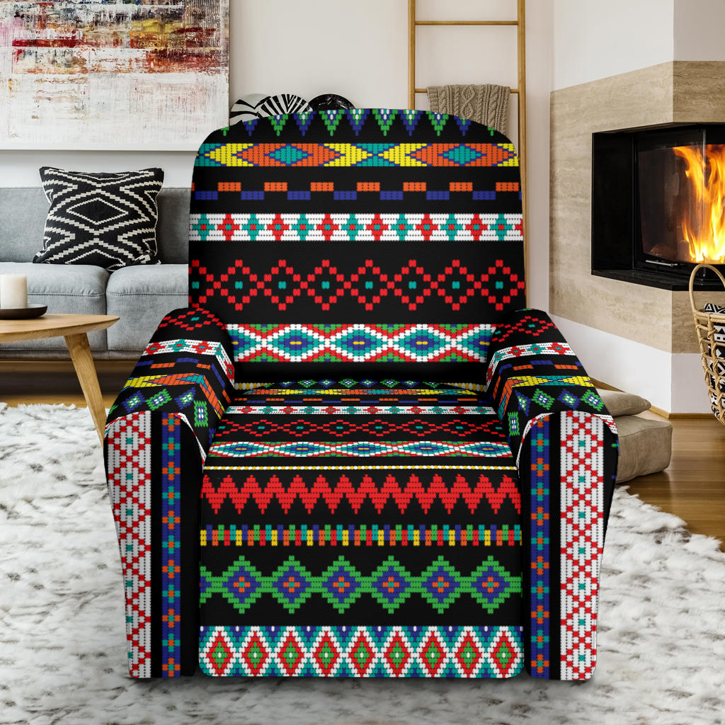 Southwest Pattern Print Design LKS302 Recliner Slipcover with Pocket