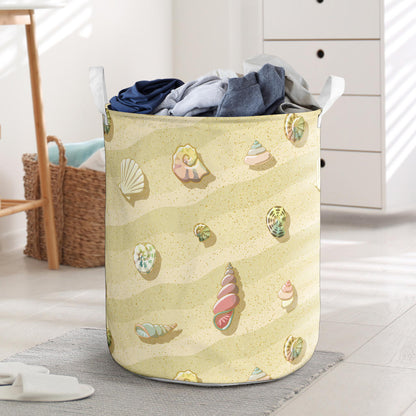 Beach with Seashell Theme Laundry Basket