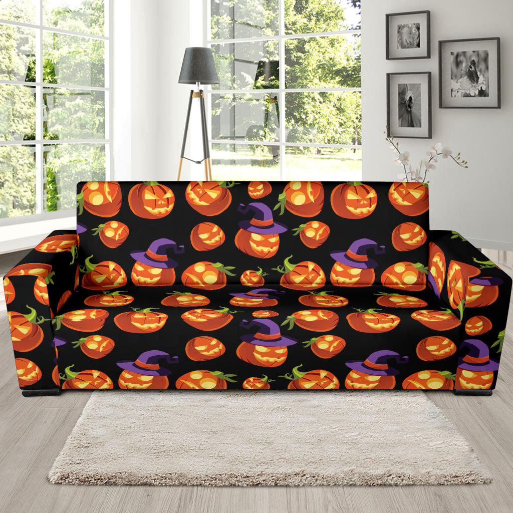 Witch Pumpkin Halloween Print LKS302 Sofa Slipcover