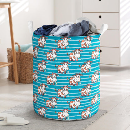 Cow Cute Print Pattern Laundry Basket