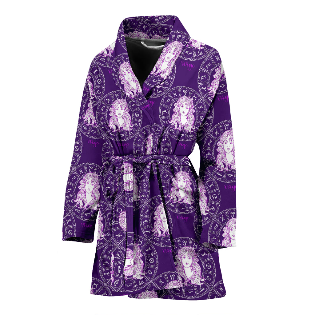 Virgo Print Design LKS301 Women Bathrobe