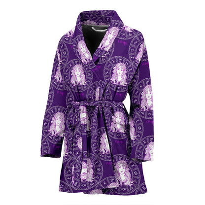 Virgo Print Design LKS301 Women Bathrobe