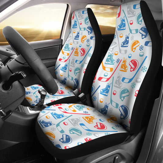 Hockey Equipment Print Design LKS301 Car Seat Covers