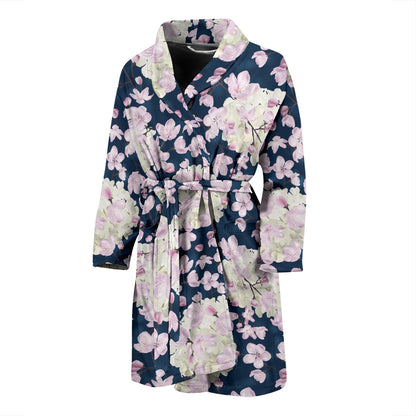 Sakura Print Design LKS305 Men Bathrobe
