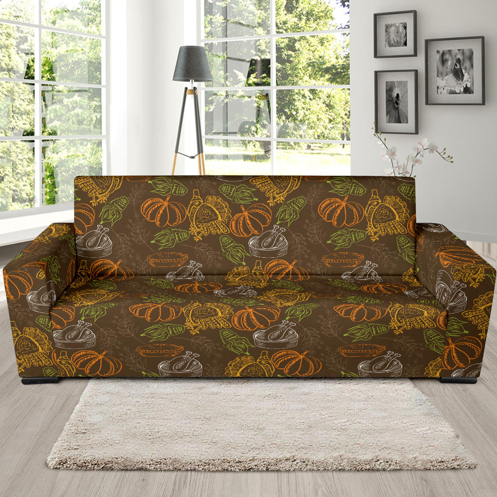Thanksgiving Print Design LKS301 Sofa Slipcover