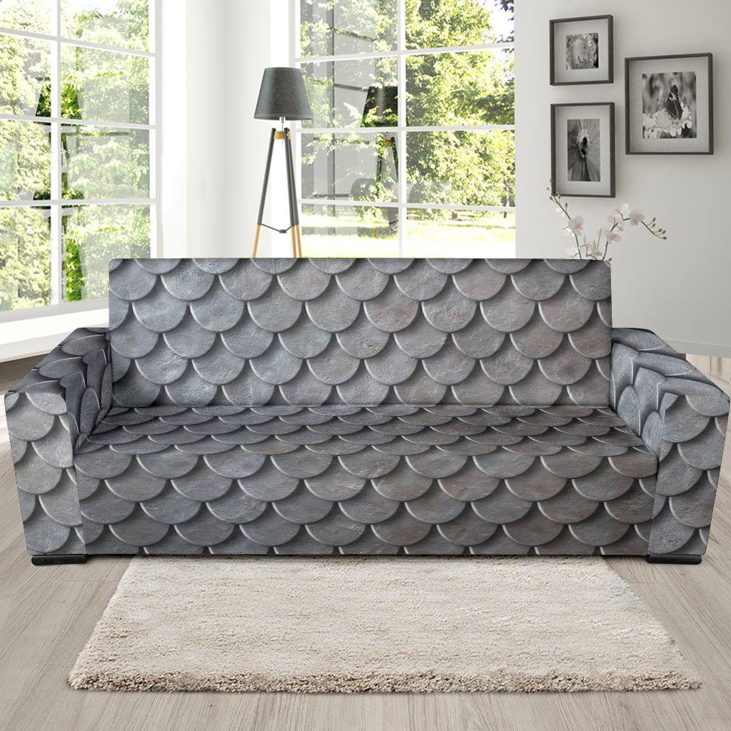 Armor Scales Pattern Print Design 03 Sofa Slipcover