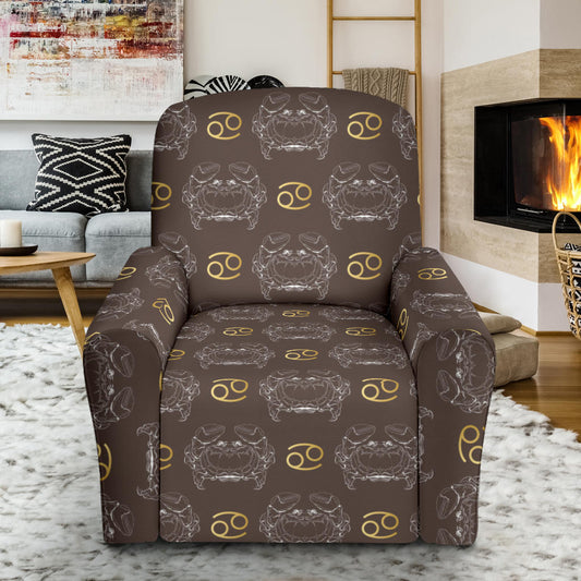Cancer Zodiac Pattern Print Design 01 Recliner Slipcover with Pocket