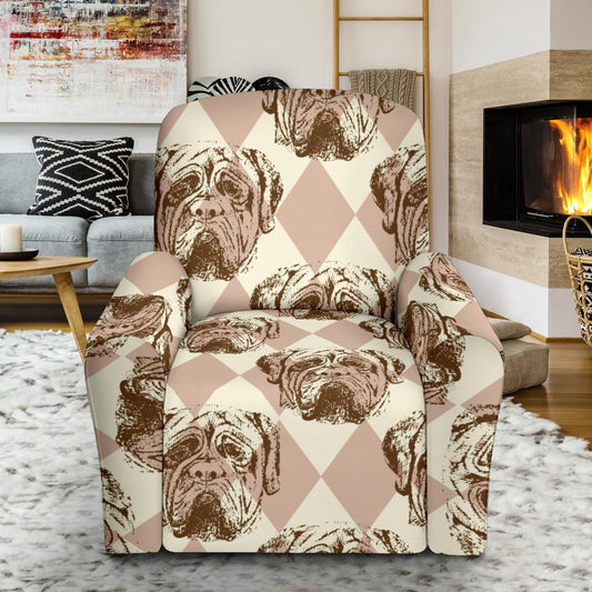 Mastiffs Pattern Print Design 01 Recliner Slipcover with Pocket