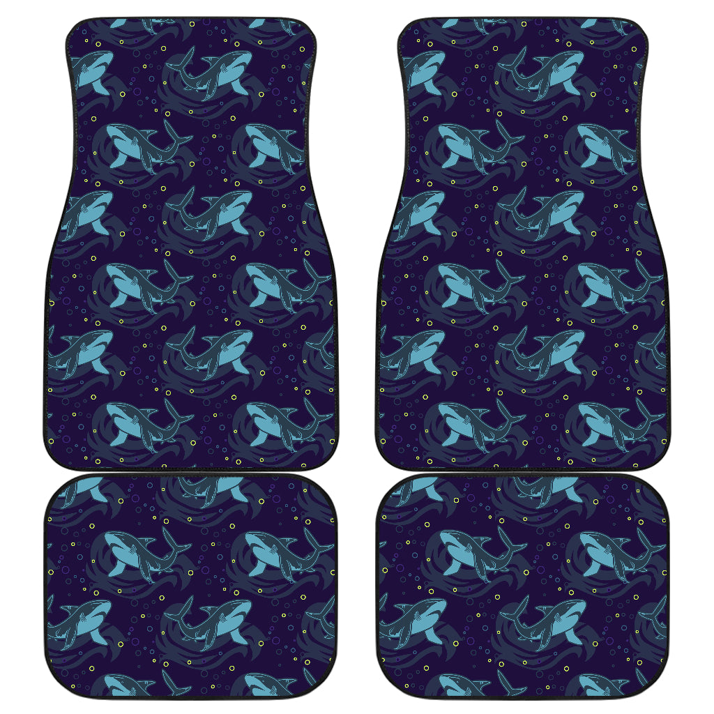 Shark Themed Print Car Floor Mats Front Back