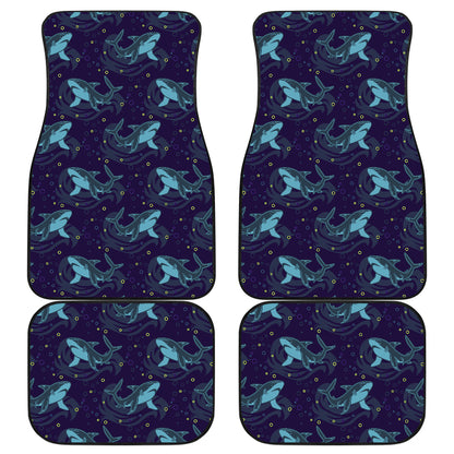 Shark Themed Print Car Floor Mats Front Back