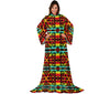 Kente Red Design African Print Adult Sleeve Blanket