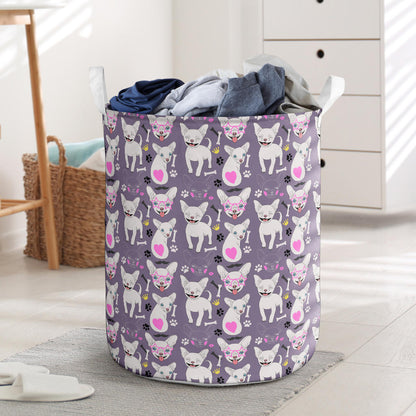 Chihuahua Happy Pattern Laundry Basket