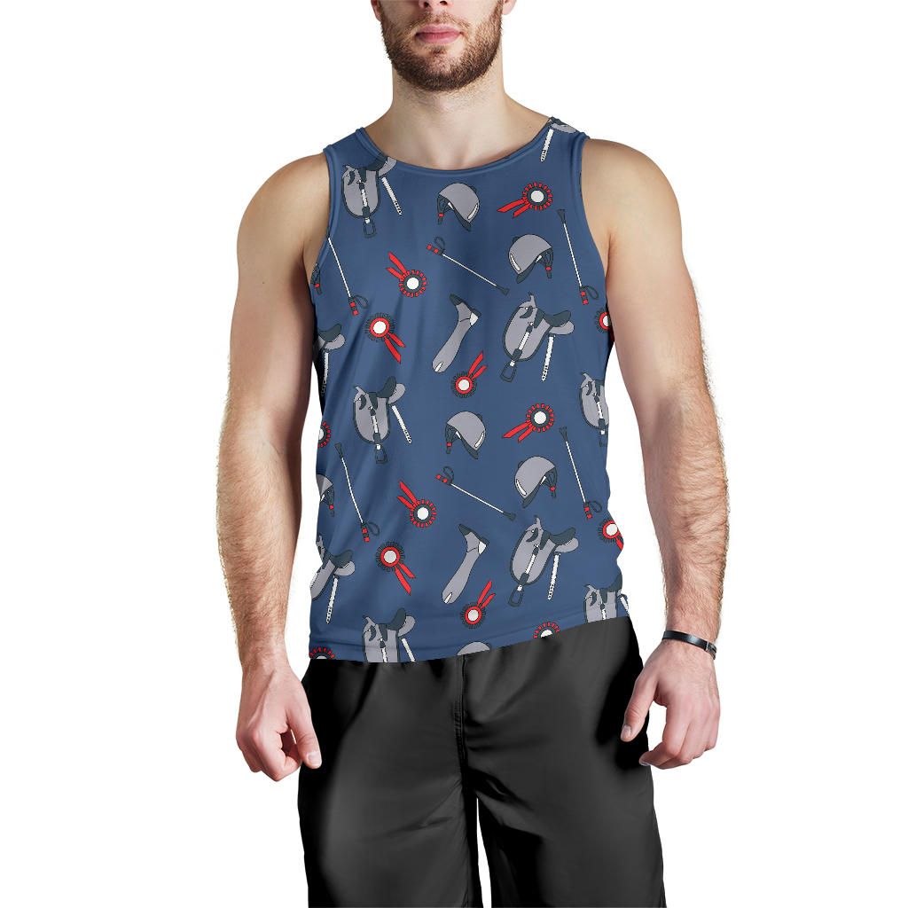 Equestrian Equipment Background Men Tank Top