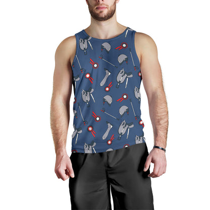 Equestrian Equipment Background Men Tank Top