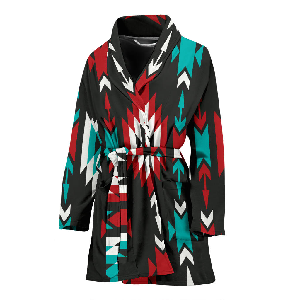 Native Pattern Print Design A08 Women Bathrobe
