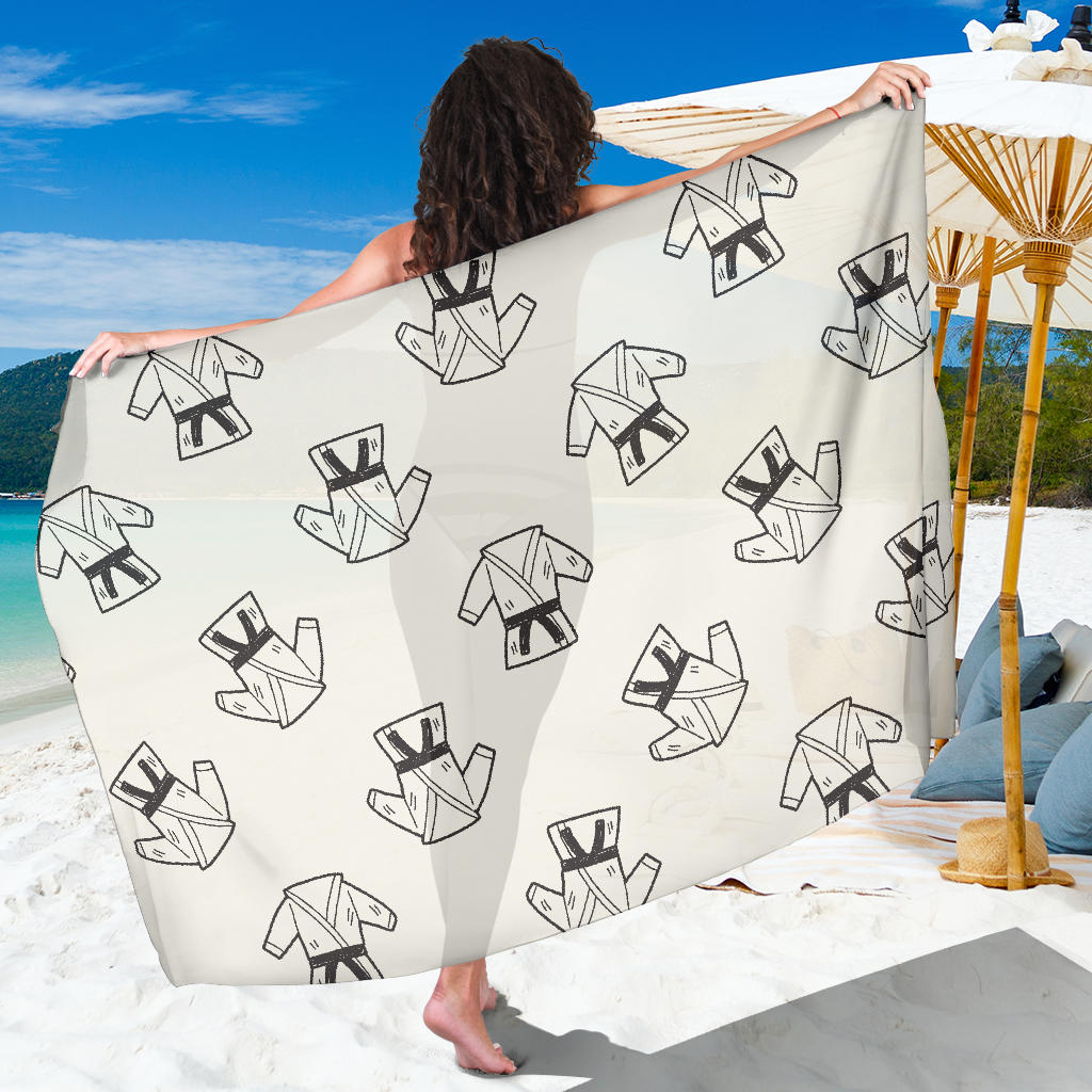 Karate Pattern Print Design 01 Sarong Pareo Wrap