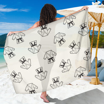 Karate Pattern Print Design 01 Sarong Pareo Wrap