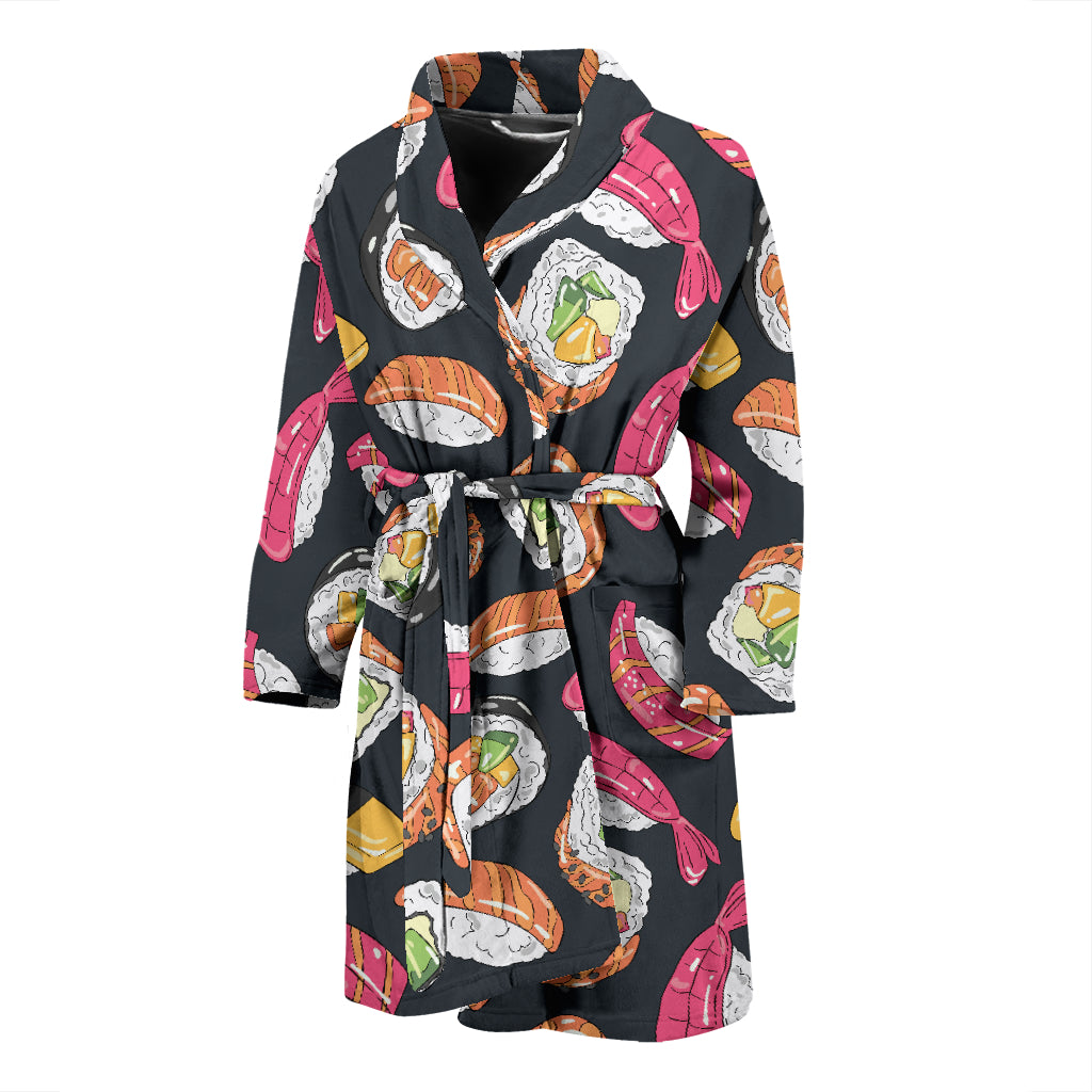 Sushi Print Design LKS306 Men Bathrobe