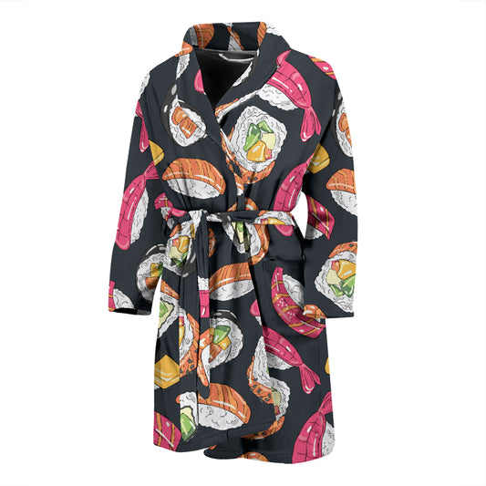 Sushi Print Design LKS306 Men Bathrobe