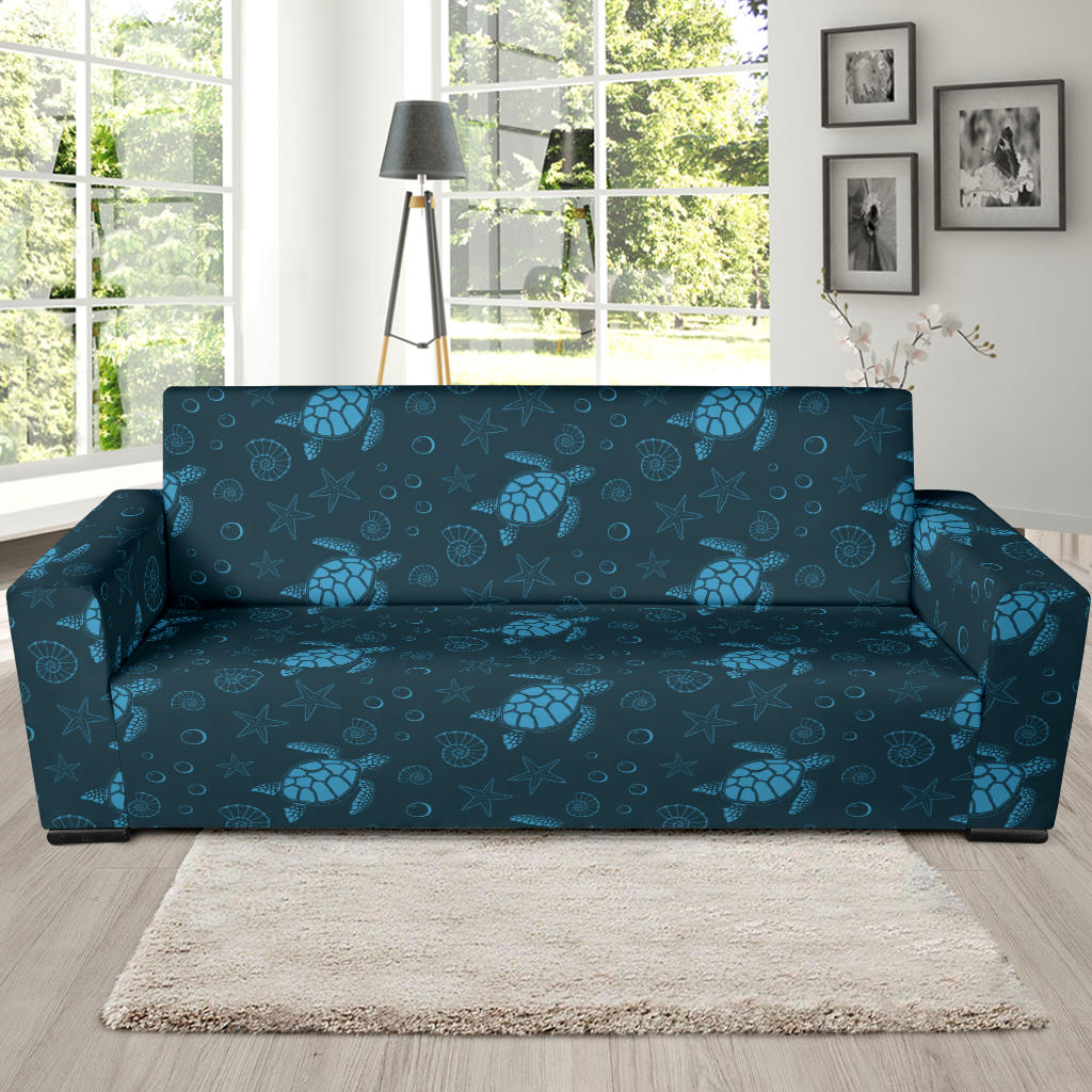 Sea Turtle Print Design LKS308 Sofa Slipcover