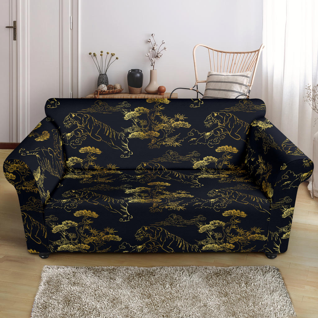 Tiger Japan Style Print Design LKS305 Loveseat Couch Slipcover