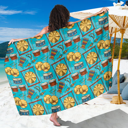 Percussion Pattern Print Design 03 Sarong Pareo Wrap