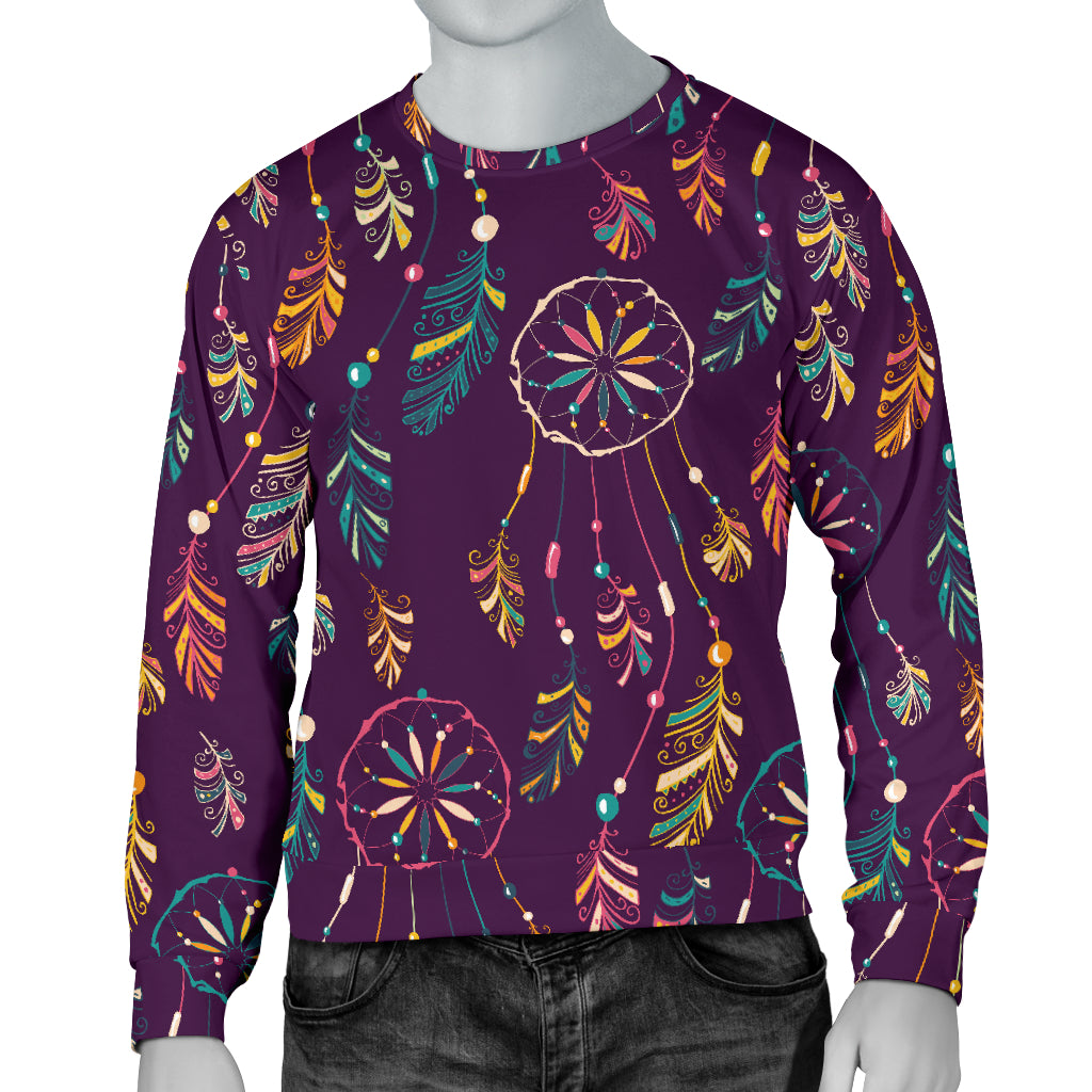 Dream Catcher Boho Design Men Long Sleeve Sweatshirt