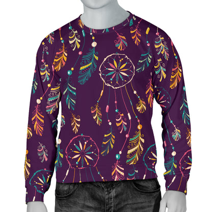 Dream Catcher Boho Design Men Long Sleeve Sweatshirt