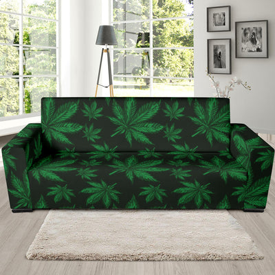 Pot Leaf Pattern Print Design A04 Sofa Slipcover